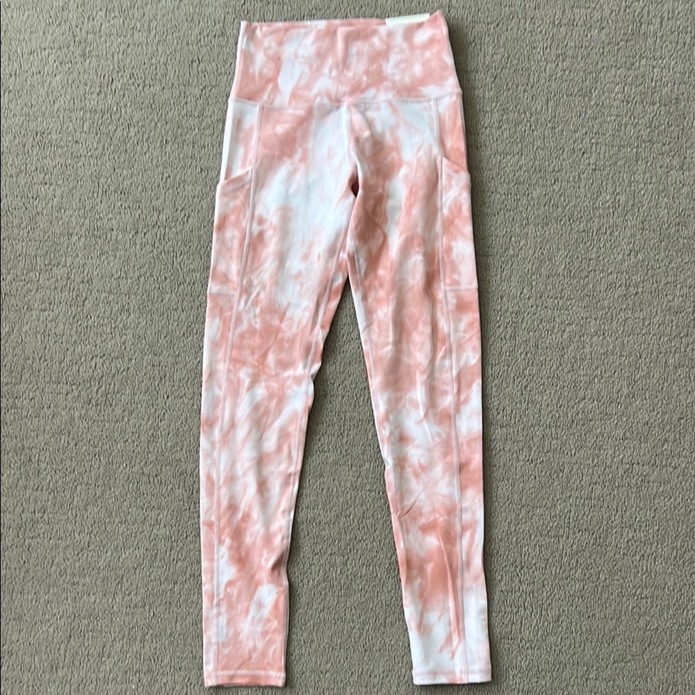 Aerie Women's Blush and White Patterned Leggings